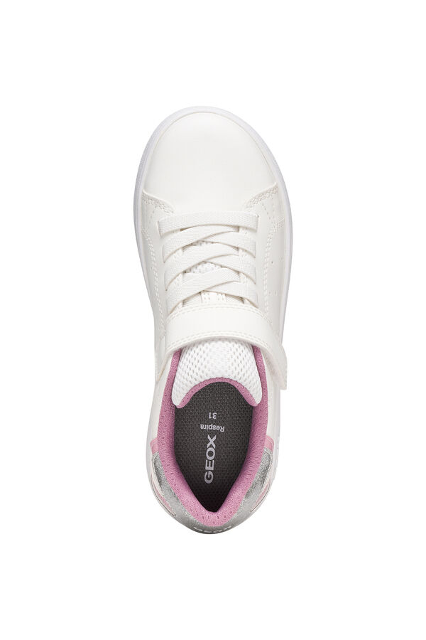 Geox Cal&ccedil;ado desportivo efeito verniz branco