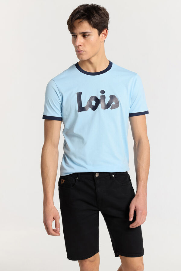 Lois Mid-rise 5-pocket Bermuda shorts black