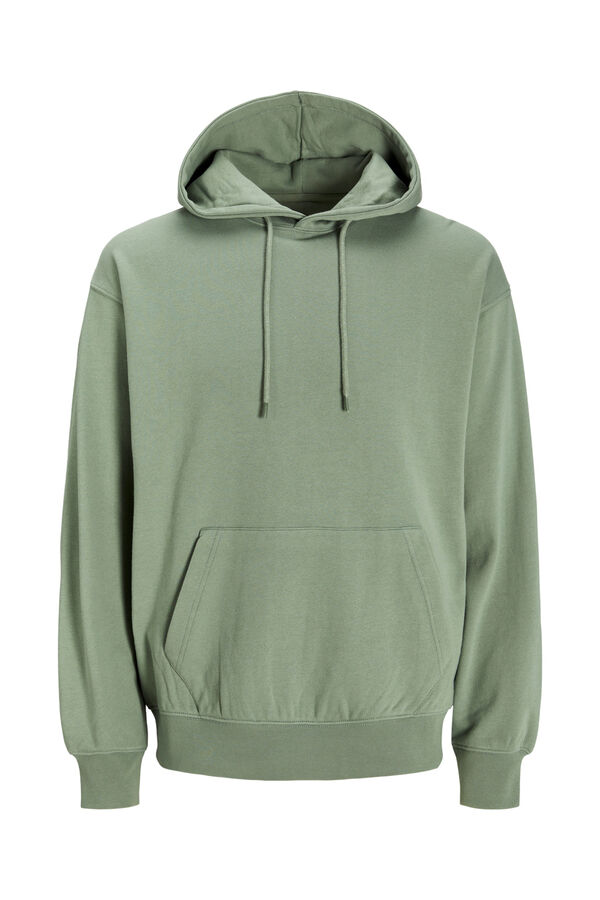 Jack & Jones Sudadera relaxed fit capucha verde