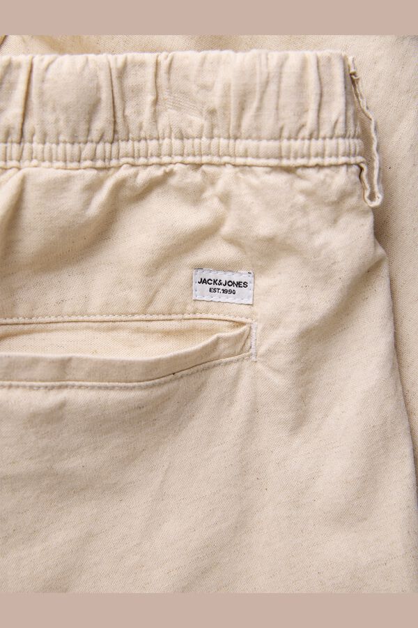 Jack & Jones Linen jogger Bermuda shorts grey