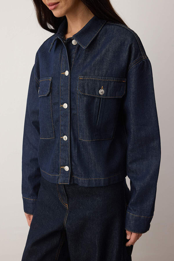 Trendyol Double-breasted blazer blue