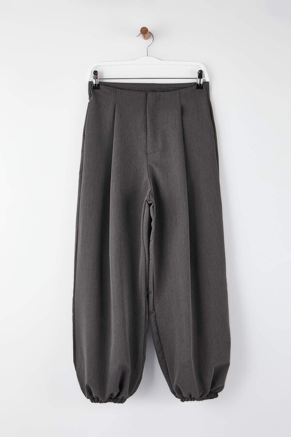 Trendyol Pantalones bombachos flu&iacute;dos gris