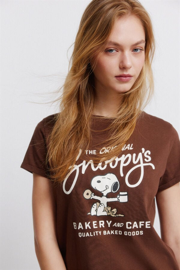 Springfield Snoopy short sleeve T-shirt brown