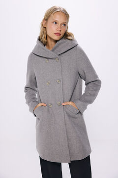 Springfield Hooded hood with buttons gray