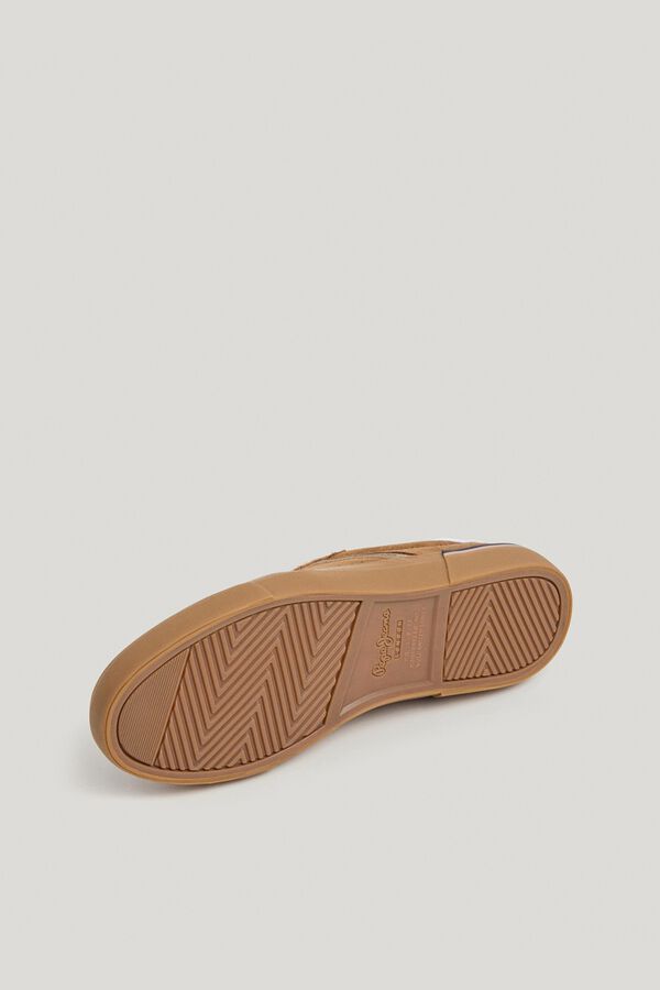 Pepe Jeans Classic split leather sneakers brown