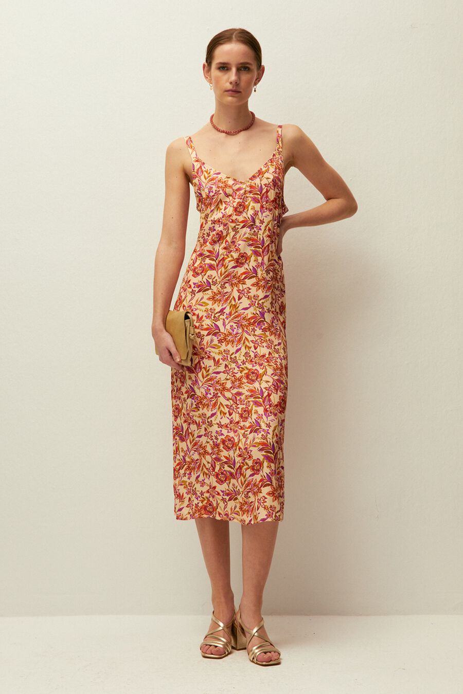 Vestido largo estampado