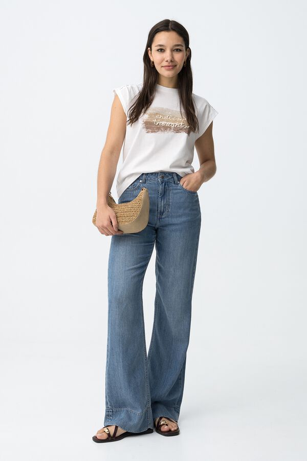 Tiffosi T-shirt with lace blanc