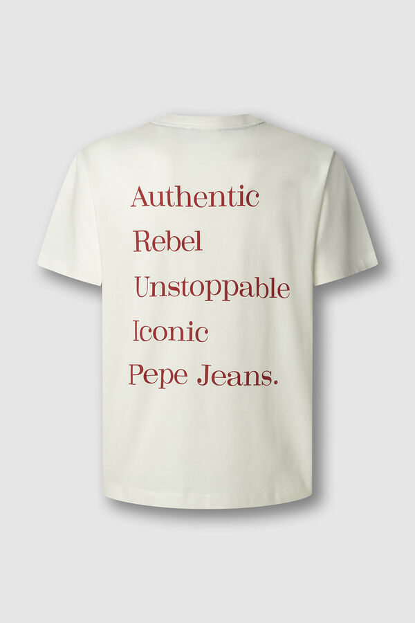 Pepe Jeans Camiseta manga corta marfil