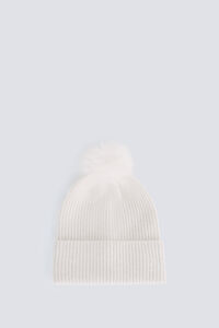 Springfield Pompom jersey-knit beanie