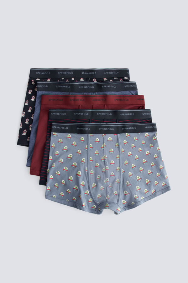 Springfield Space 5-pack boxers red