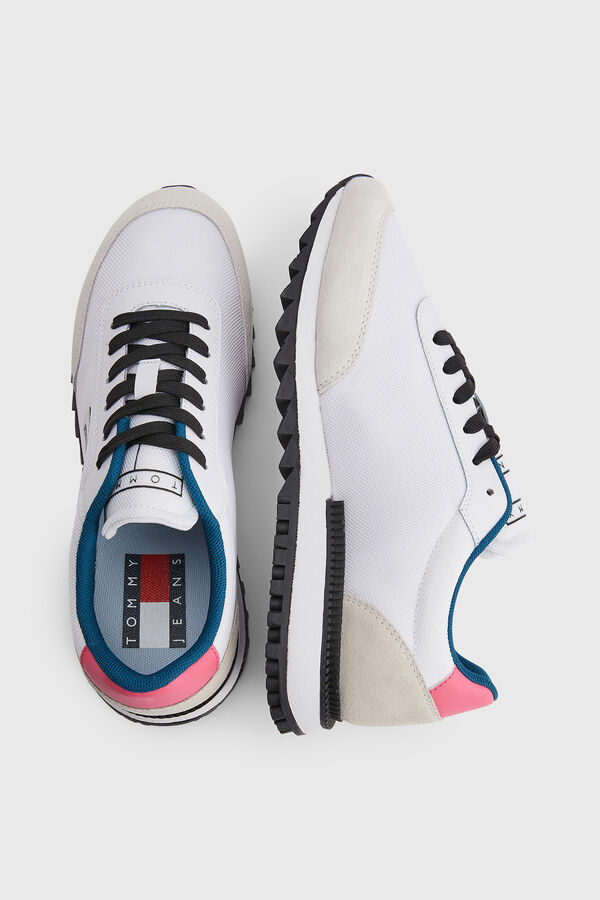 Springfield Running shoes with flag and serrated soles blanc