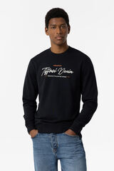 Springfield Sweatshirt mit Print vorne marino