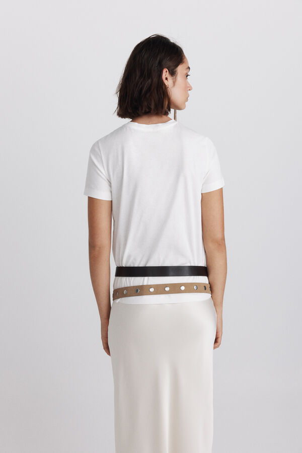 Springfield Plain cotton basic T-shirt white