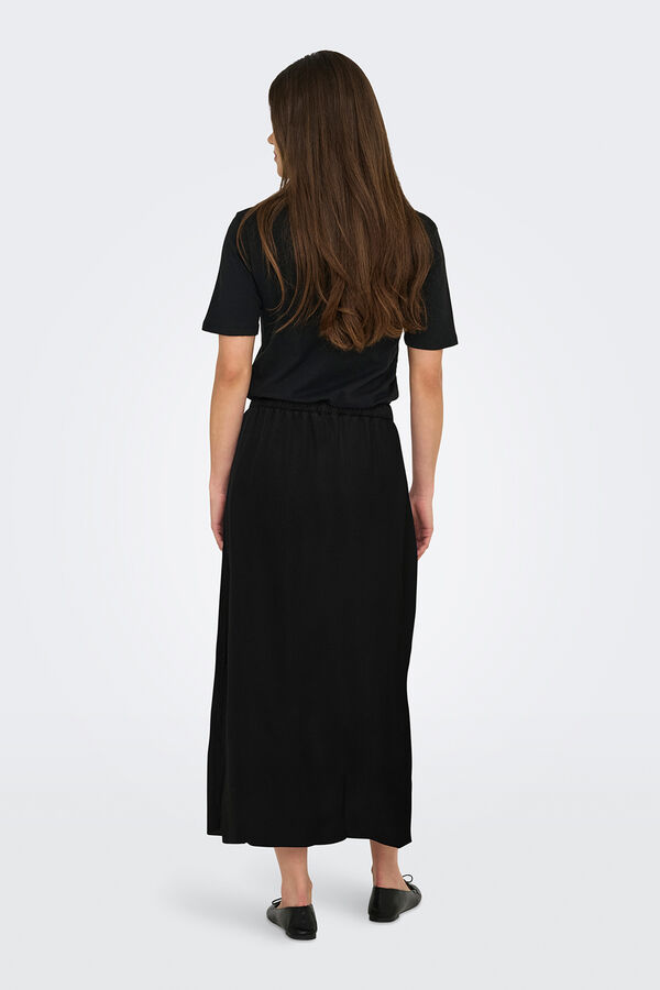 Only Falda midi con botones negro