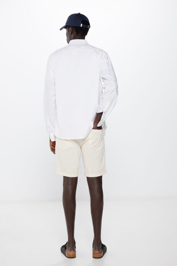 Springfield Lightweight colourful slim fit Bermuda shorts natural