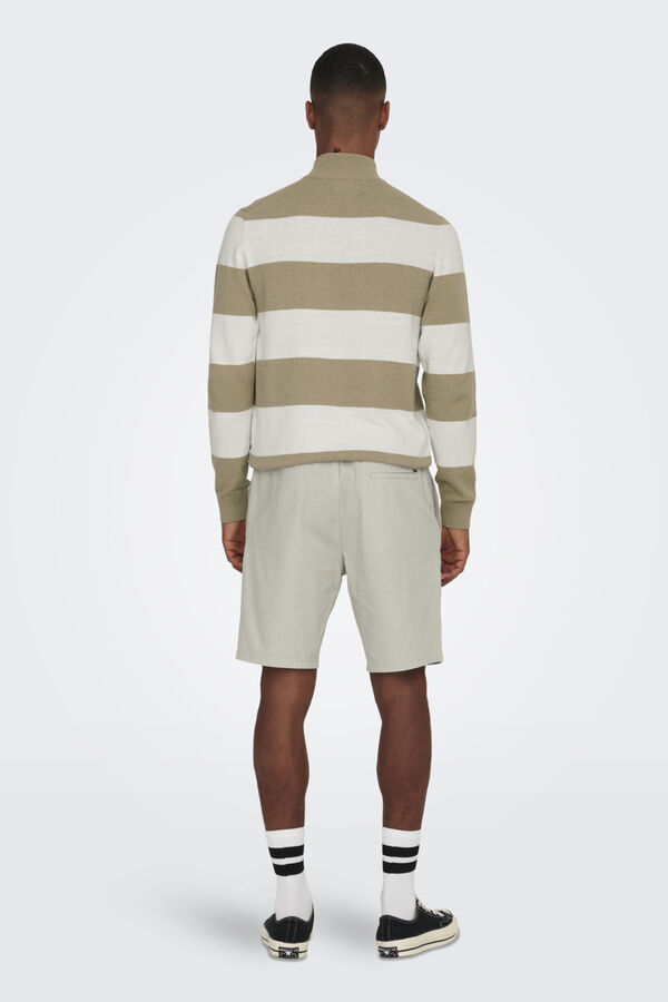 Only & Sons Linen Bermuda shorts grey