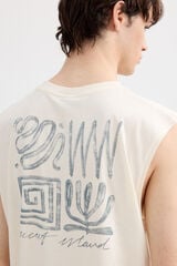Inside Sleeveless T-shirt white