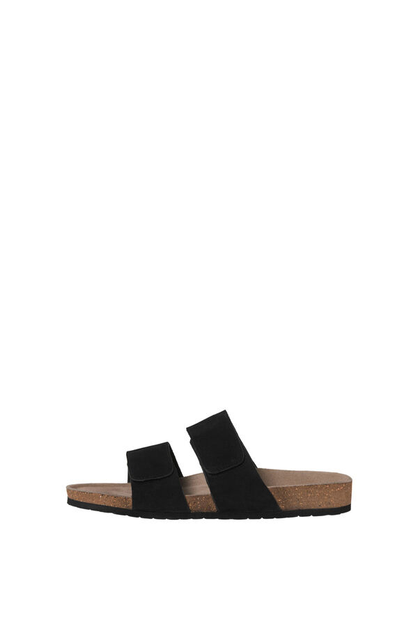 Jack & Jones Veloursleder-Sandalen mit Gummisohle Schwarz