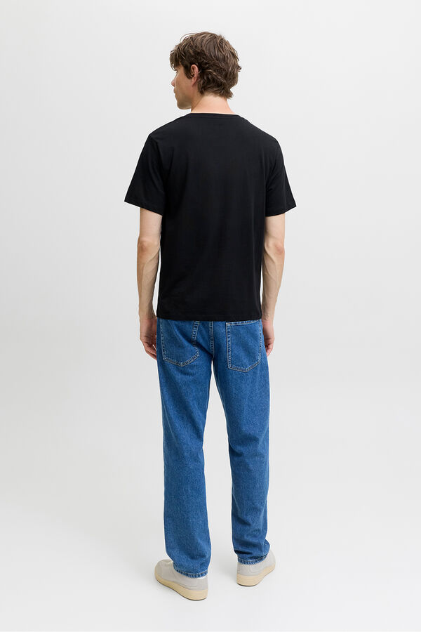 JJ REBEL T-Shirt Regular-Fit Schwarz