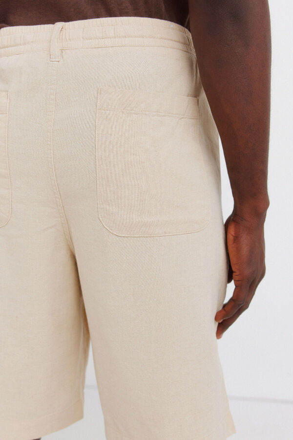 Springfield Linen relaxed fit Bermuda shorts brown