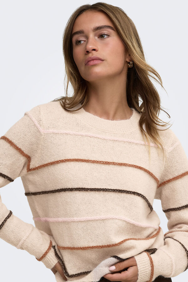 JDY Camisola gola redonda cinzento