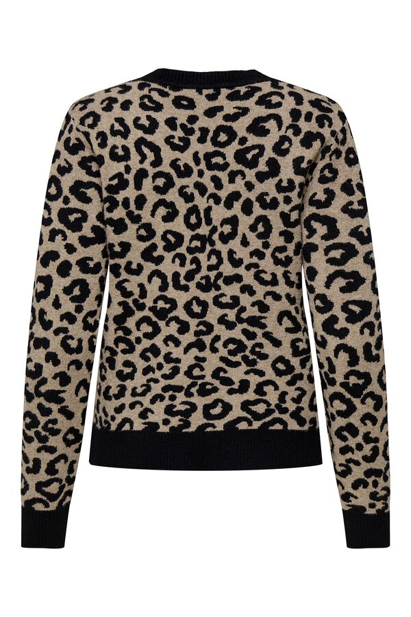 Only Animal print cardigan black