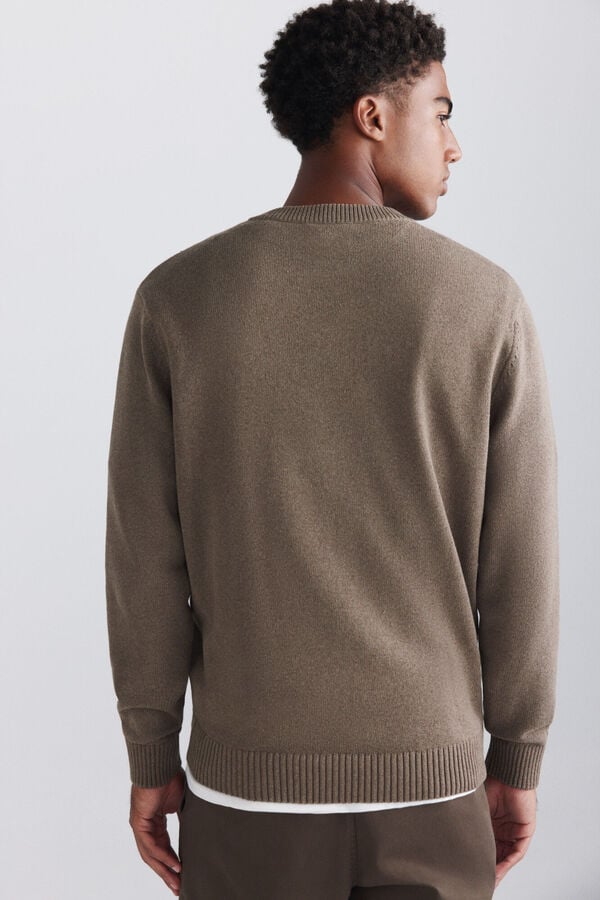 Springfield Plain V-neck jumper nude