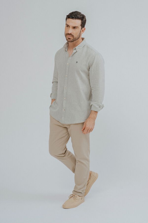 Celopman Camisa lino verde