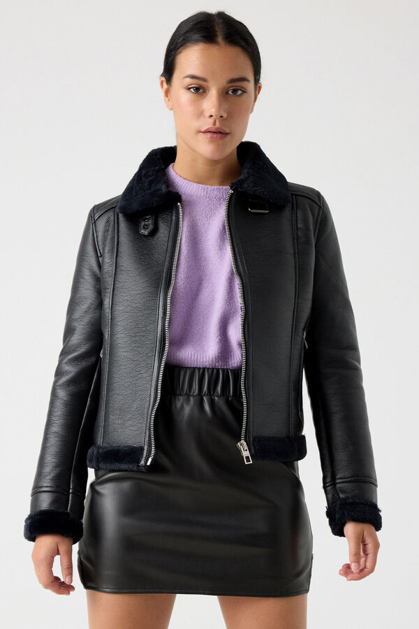 Inside Double-faced jacket black