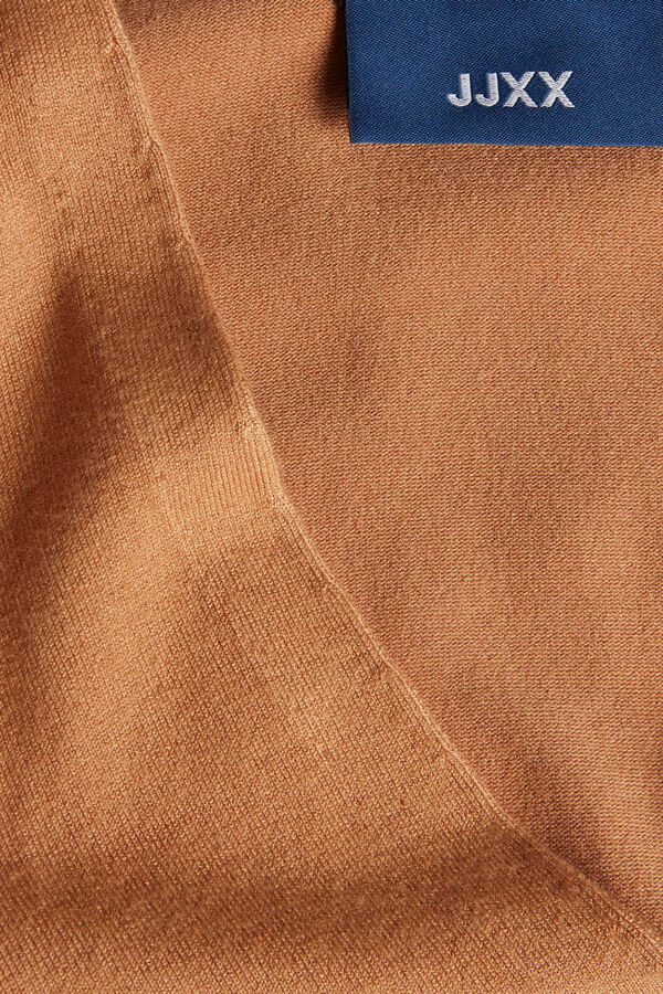 Springfield Fine knit cropped cardigan nijanse braon
