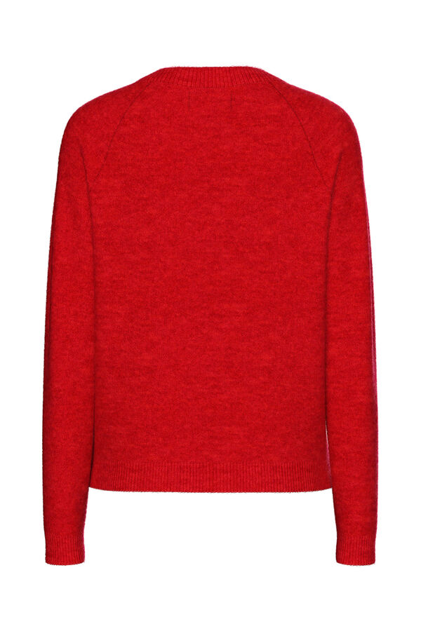 Pieces Light textured jersey burgundy