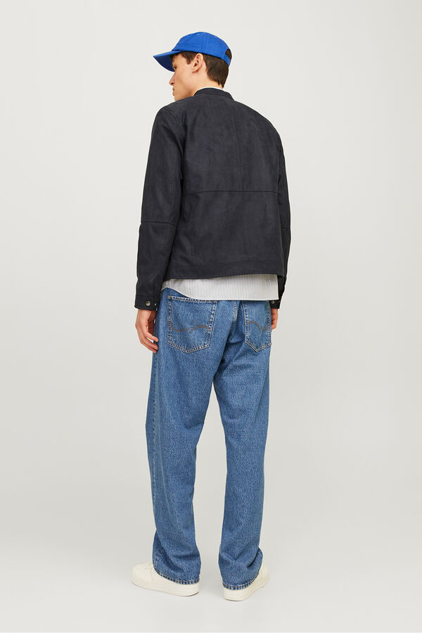 Jack & Jones Suede biker jacket black