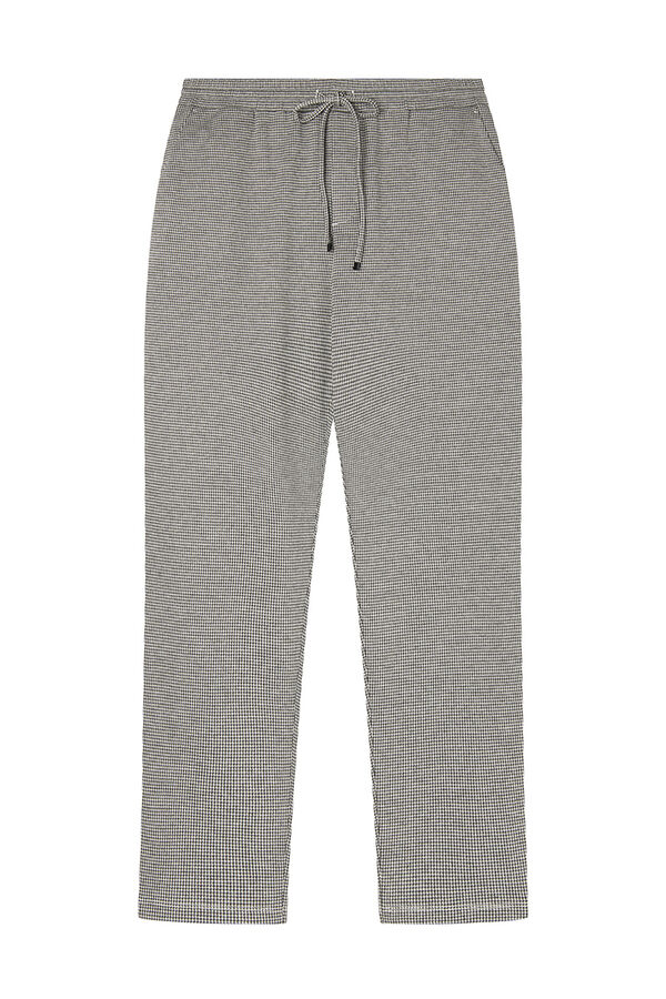 Springfield Pantalón jogger punto circular negro