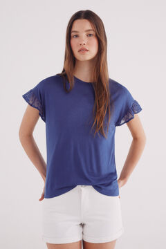 Springfield plumetis ruffle sleeve -shirt