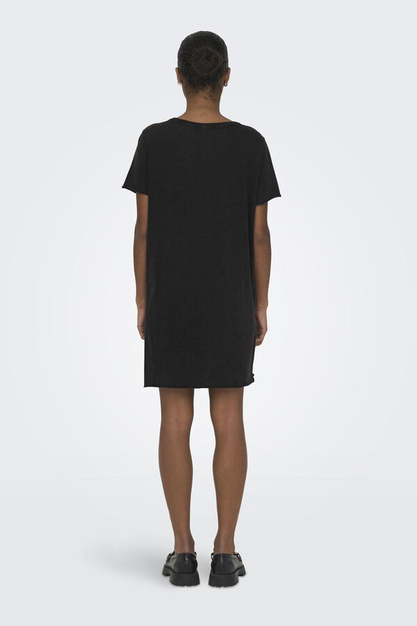 Only Kurzes, kurz&auml;rmliges Kleid Schwarz