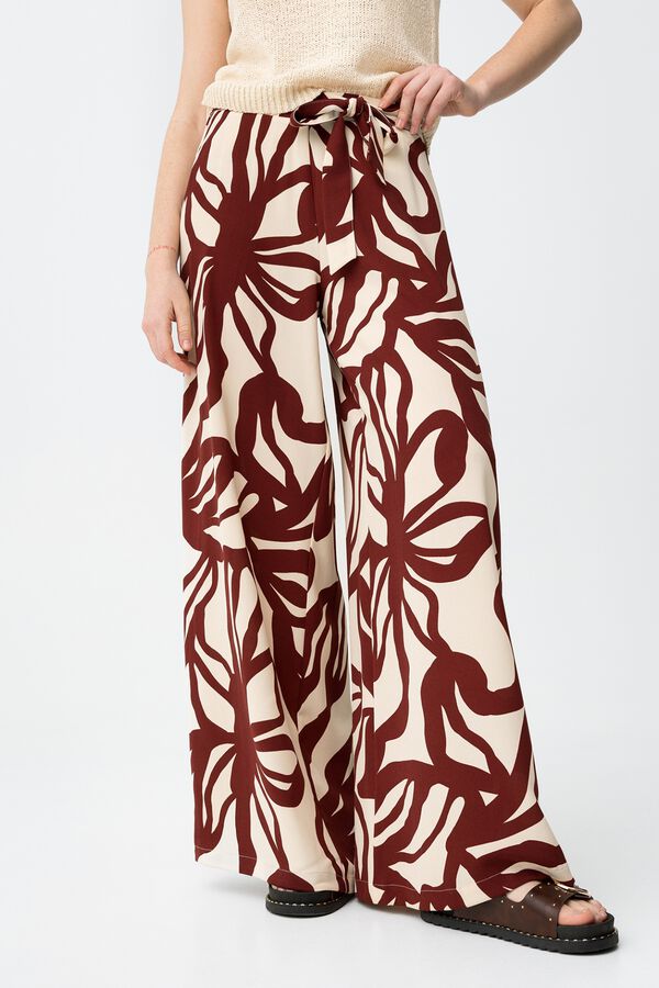 Tiffosi Pantalones Palazzo beige