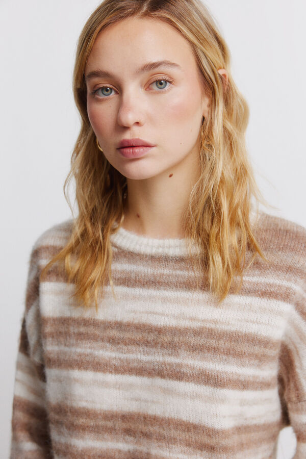 Springfield Pull rayures dégradées nude