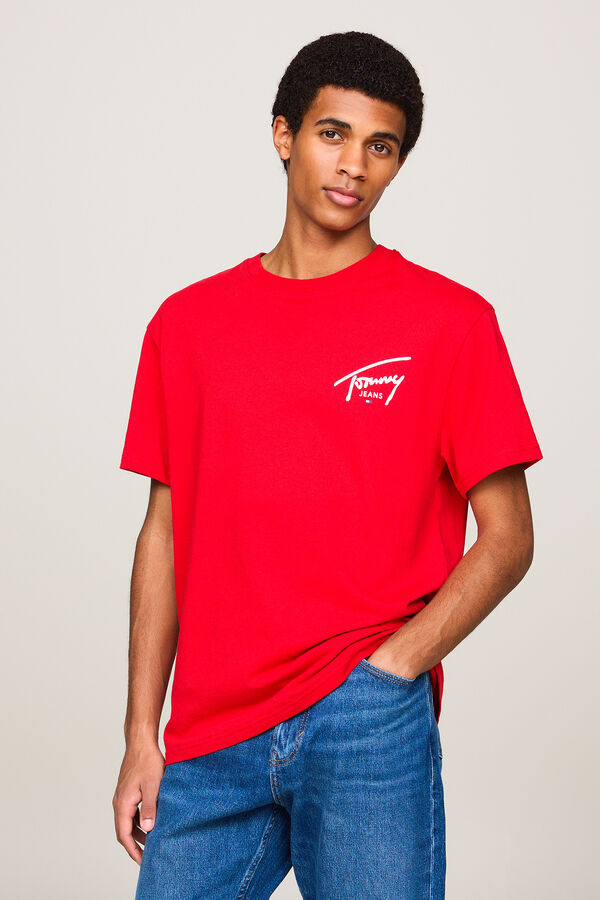 Springfield Camiseta de hombre Tommy Jeans rojo