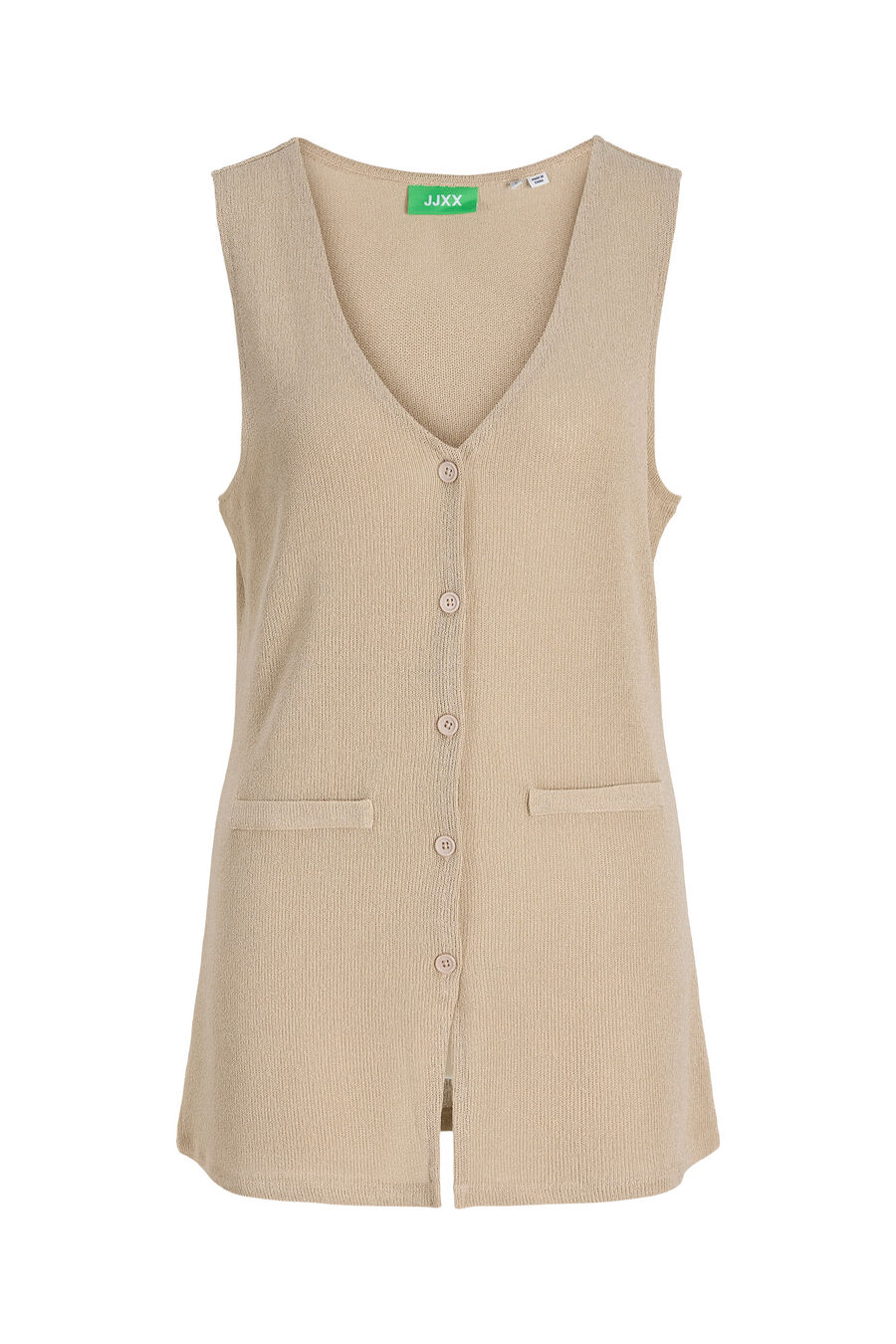 Chaleco largo punto jacquard