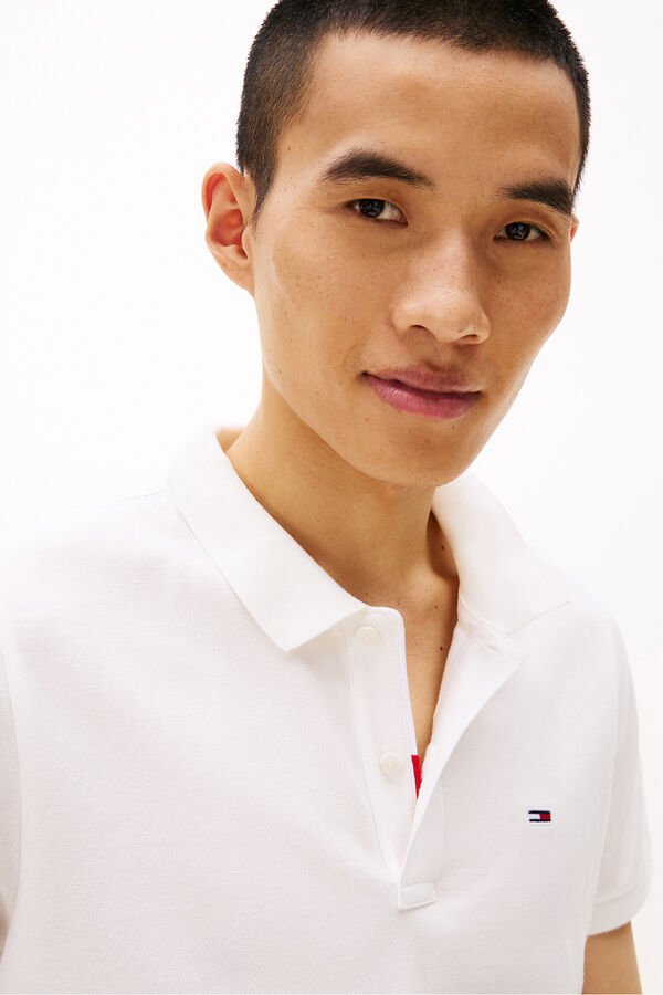 Tommy Jeans Polo de hombre de manga corta blanco