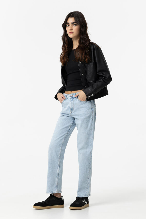 Springfield Amy straight-fit acid wash jeans blue mix