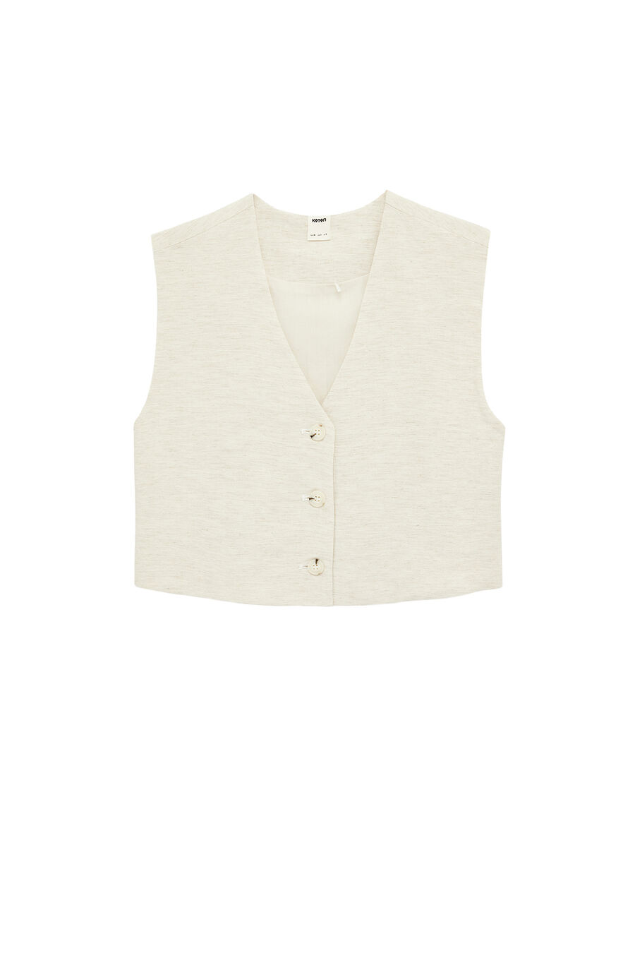 Chaleco corto abotonado