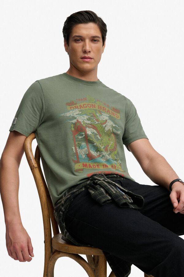Superdry Japanese print short-sleeved T-shirt printed