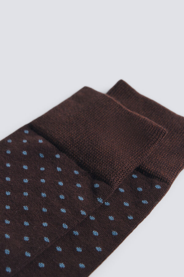 Springfield Long socks with contrasting polka-dots nude