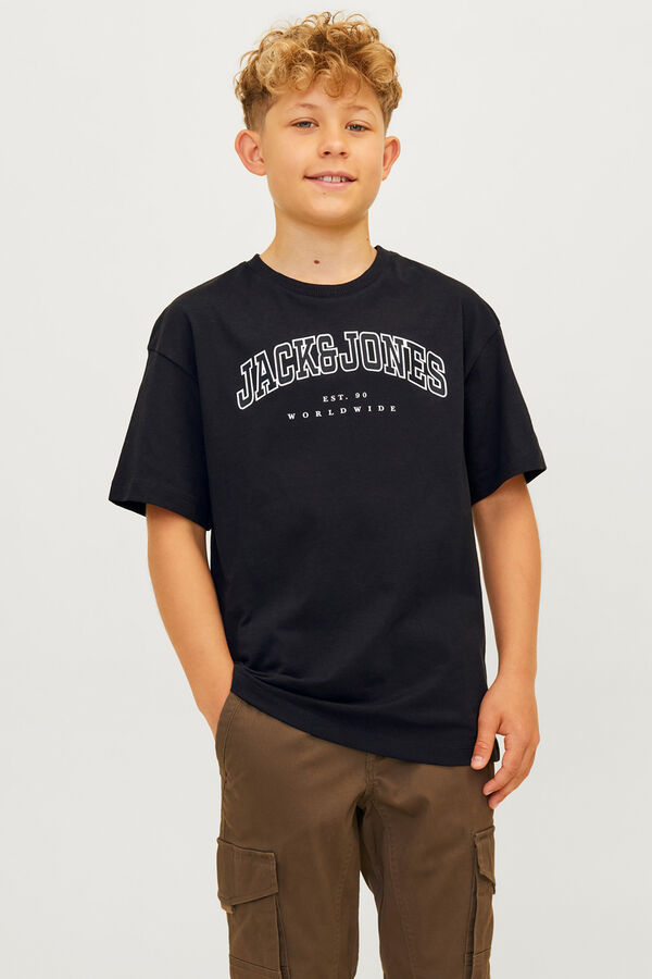 Jack & Jones Junior Camiseta regular fit estampada gris