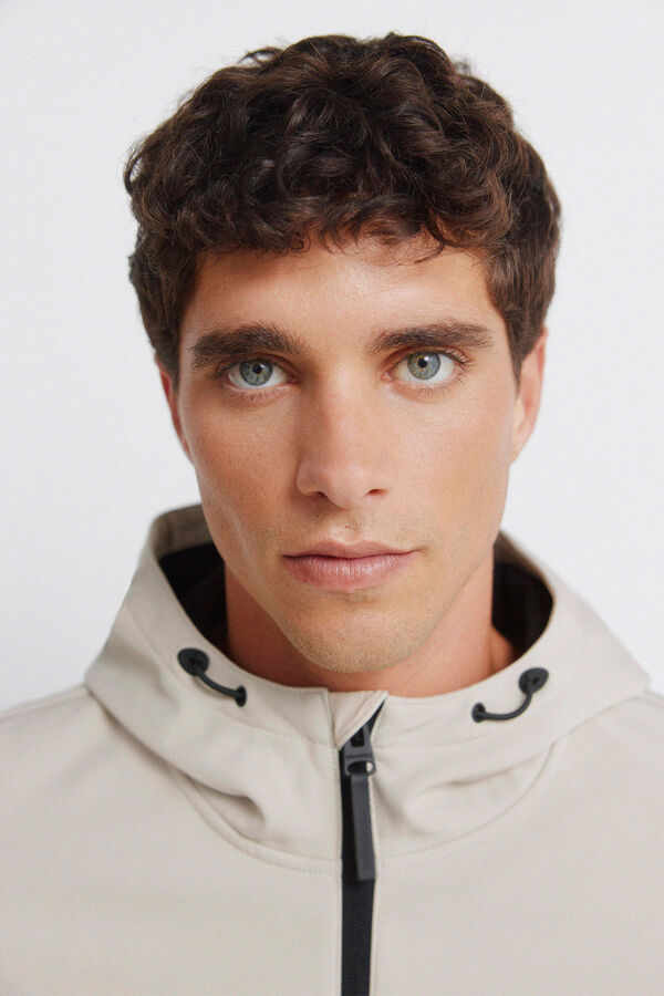 Springfield Jaqueta softshell com capuz. cru