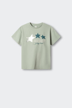Springfield Kids Majica kratkih rukava "Stay True" za devojčice Zelena