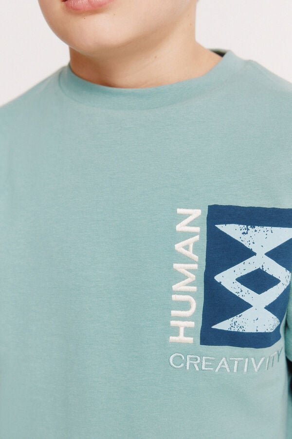 Springfield Kids Dečija majica sa kratkim rukavima Creativity Tirkizna