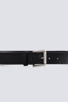 Springfield Faux leather topstitched belt