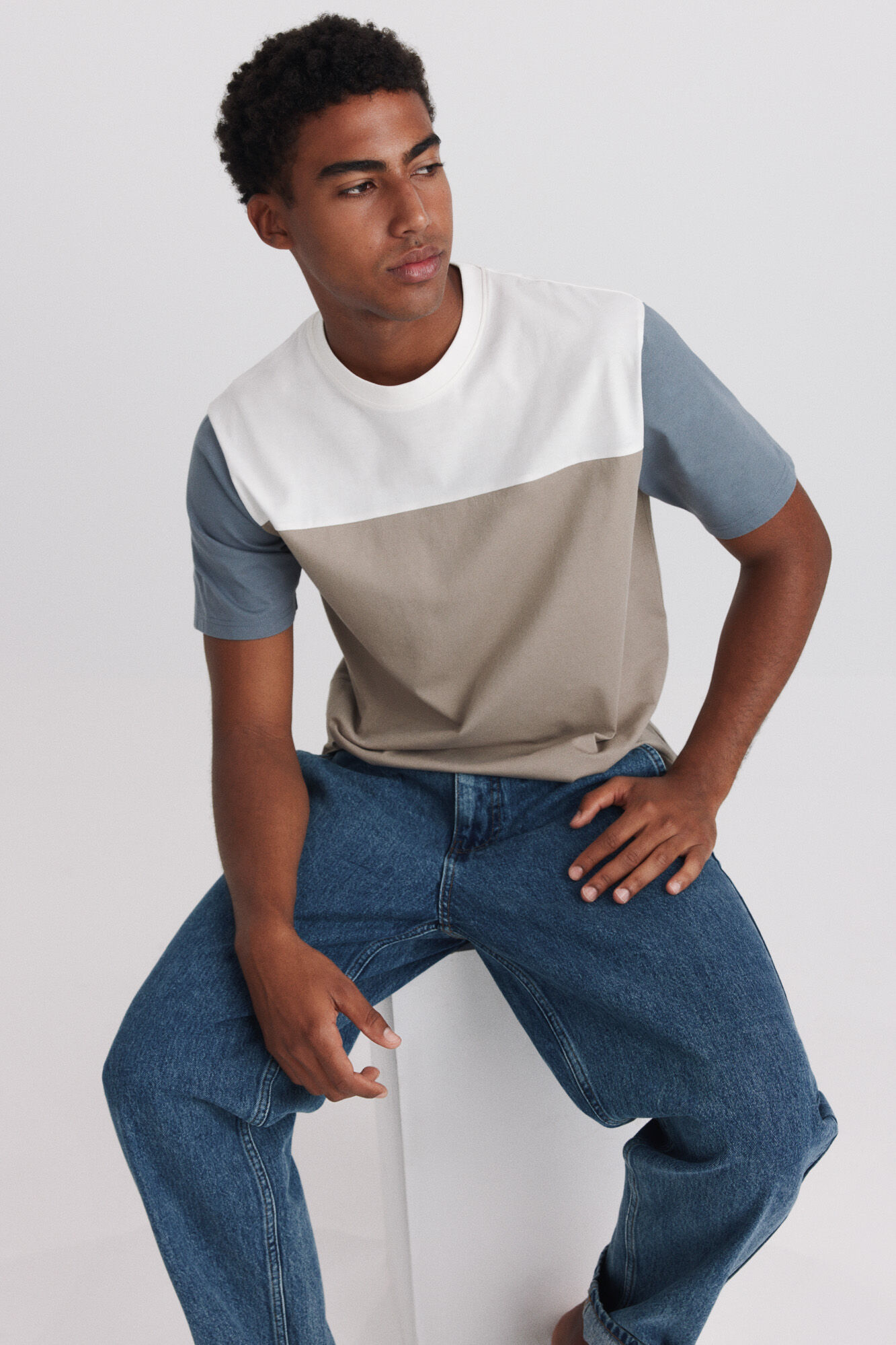 Springfield Colour block T-shirt